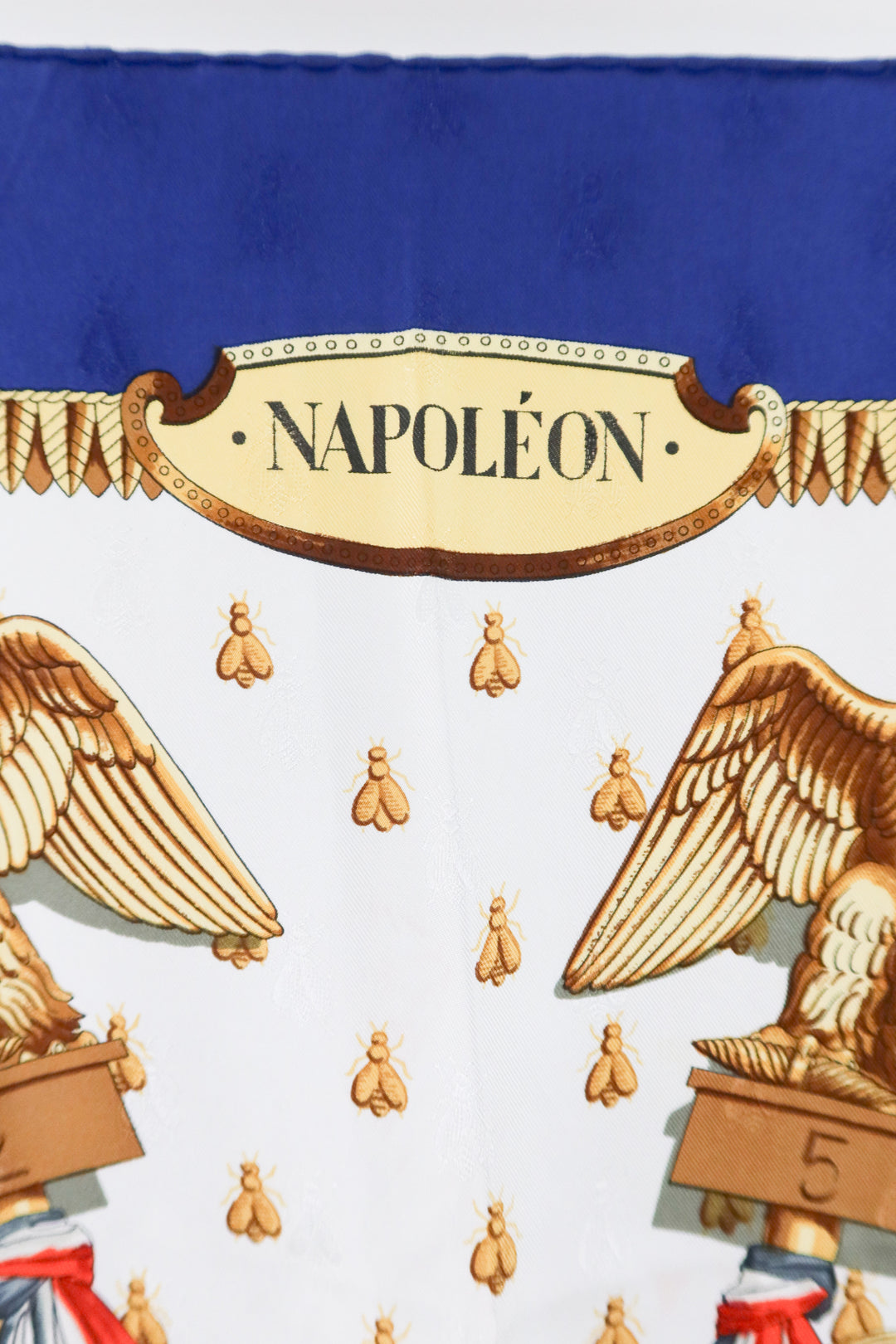 Hermes "napoleon" silk scarf (vintage; est. $690)