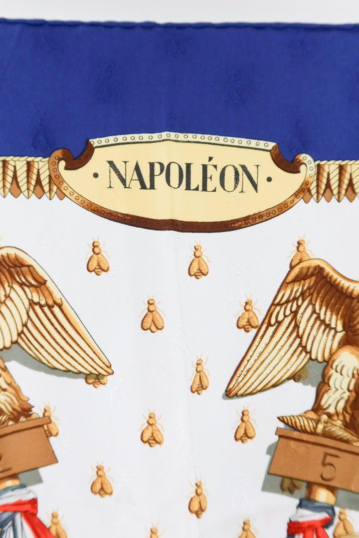 Hermes "napoleon" silk scarf (vintage; est. $690)