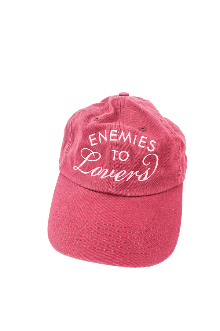Enemies to lovers burgundy baseball hat