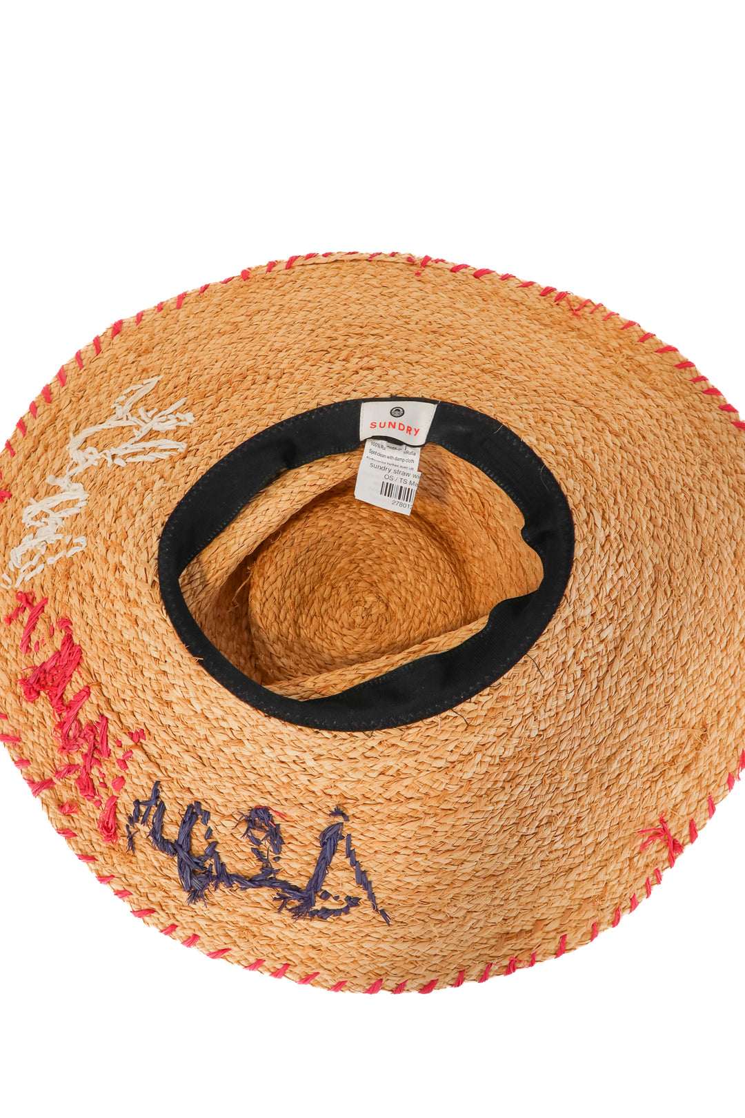 sundry straw wide brim hat (retail $98)