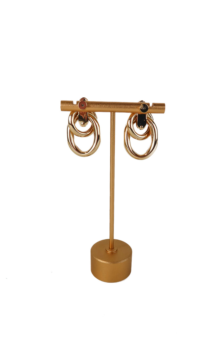 gold double hoop earrings