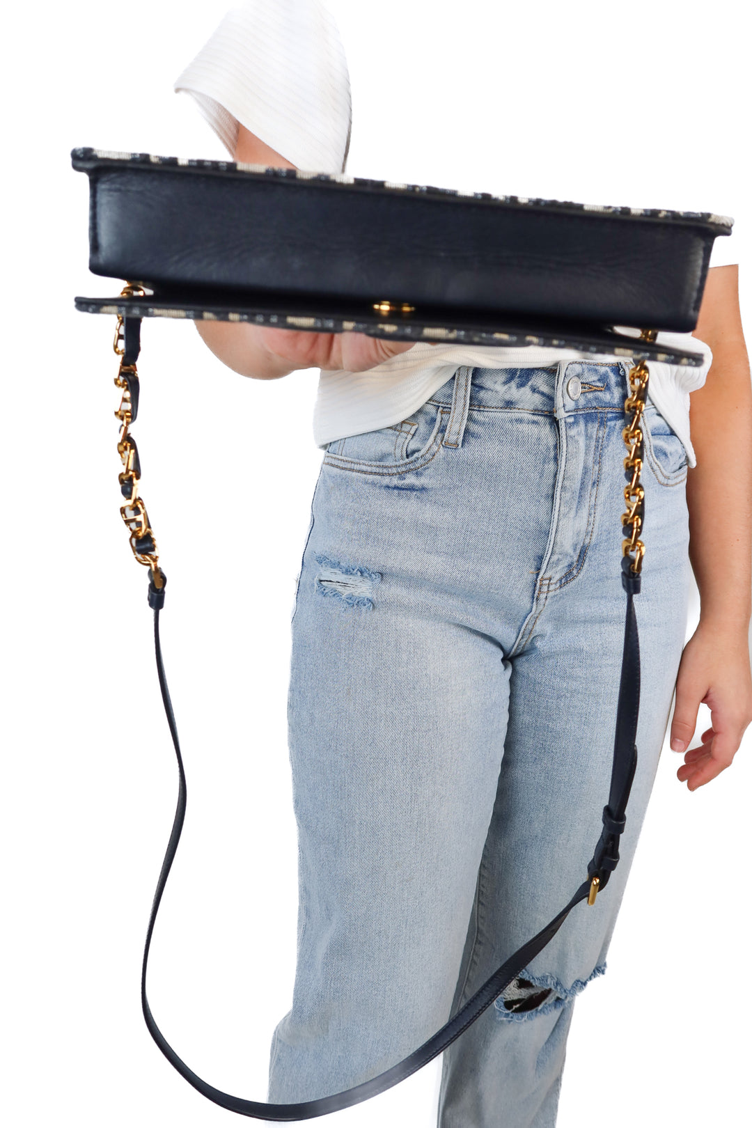 Dior CD Signature Mini Bag In Blue Oblique Jacquard (retail $2,650)*