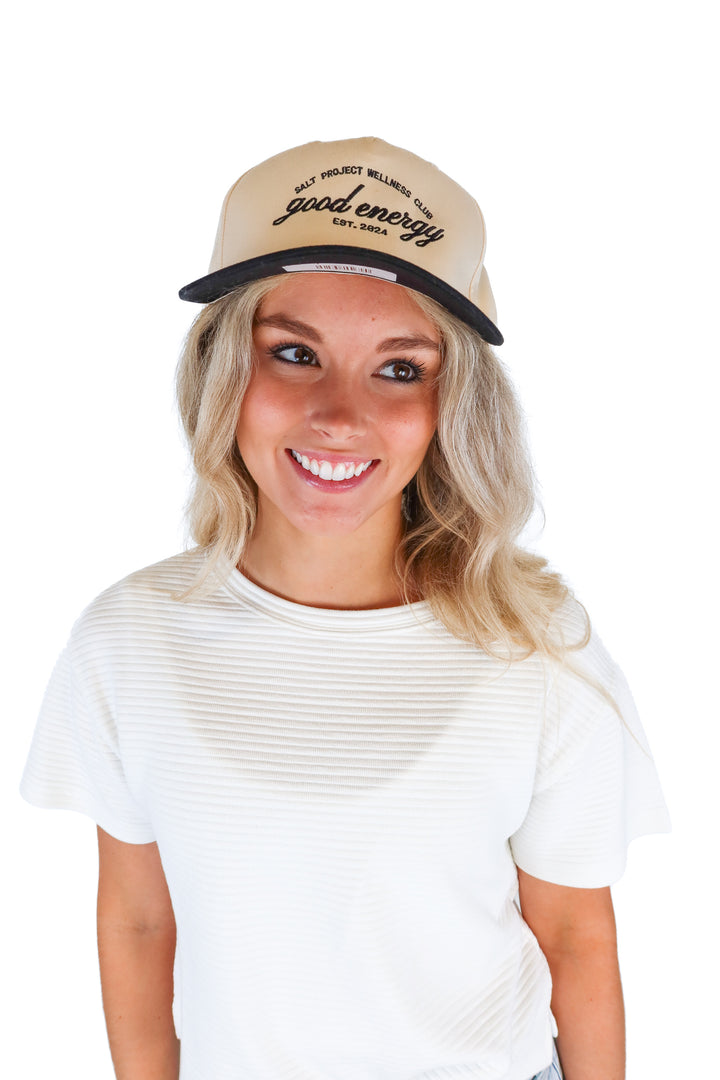 Salt Project "good energy" Trucker Hat NWT (Retail $32)