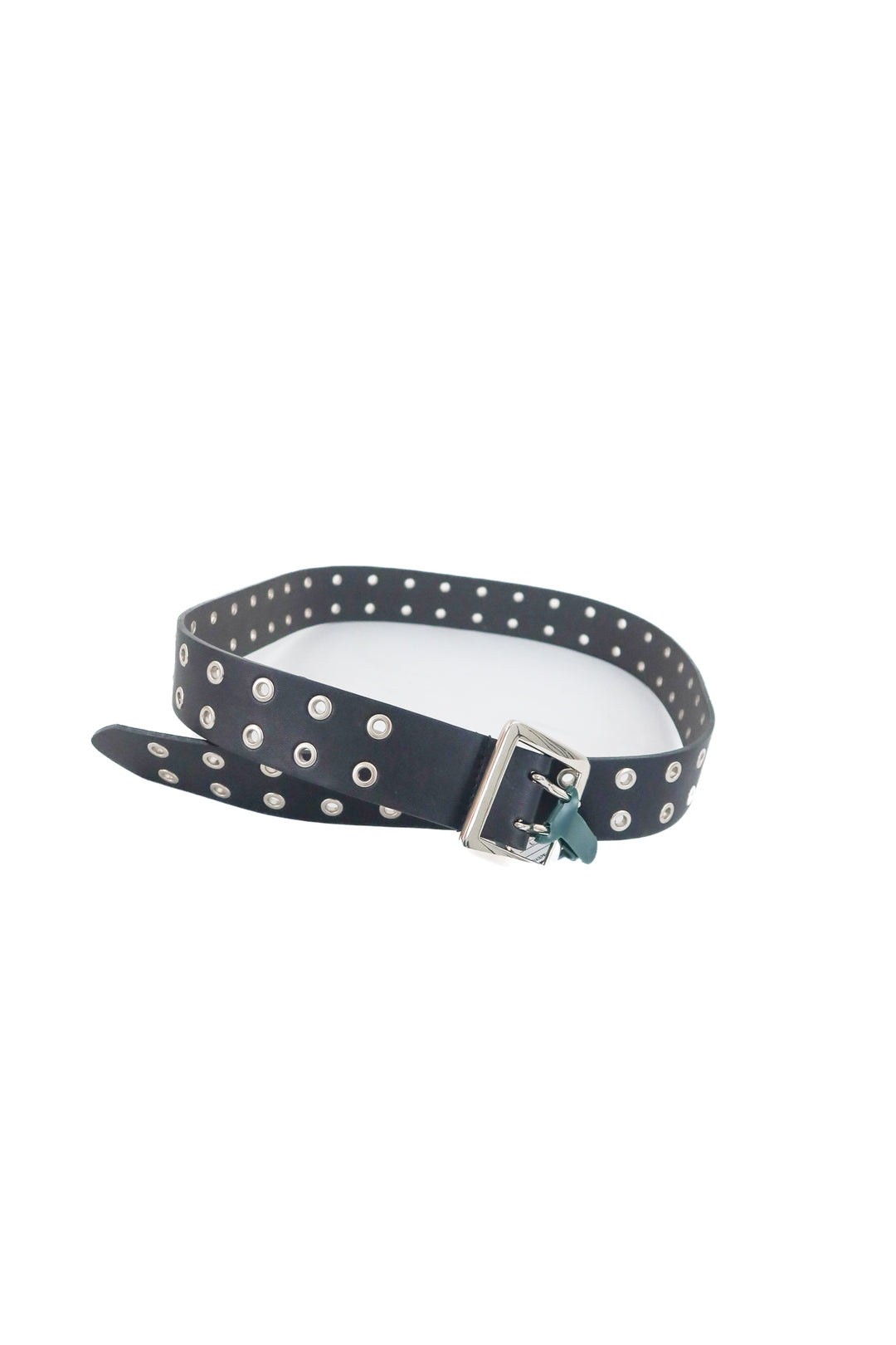 Wild fable black vegan leather grommet belt nwt (l)