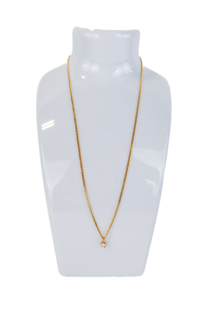 baublebar gold dainty crystal necklace (retail $72)