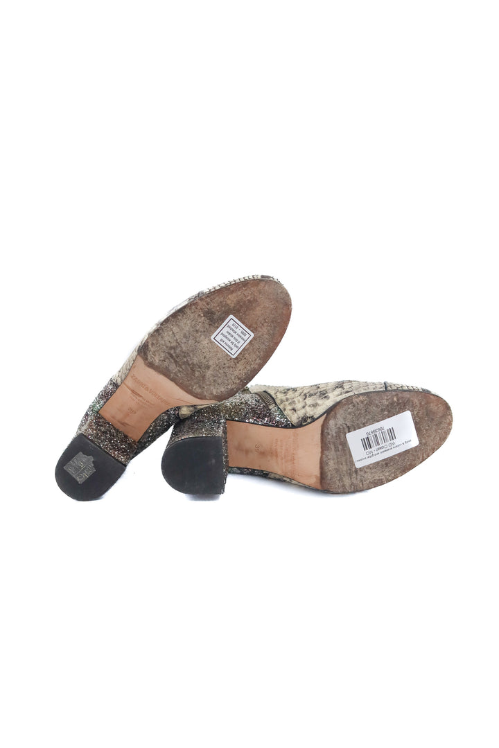 zadig & voltaire snakeskin and glitter booties (39)