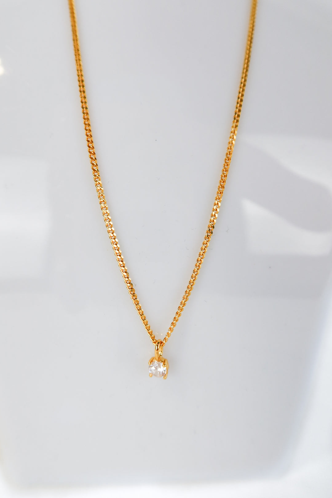 baublebar gold dainty crystal necklace (retail $72)
