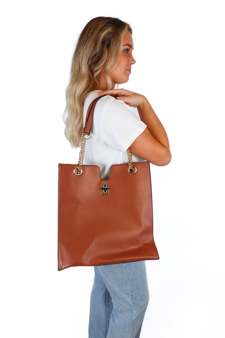 Ann Taylor Large Brown Handbag NWOT