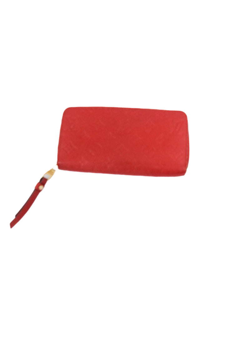 Louis Vuitton Red Monogram Empreinte Zippy Wallet (retail $1,170)