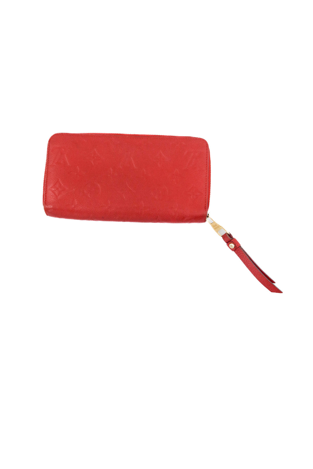 Louis Vuitton Red Monogram Empreinte Zippy Wallet (retail $1,170)