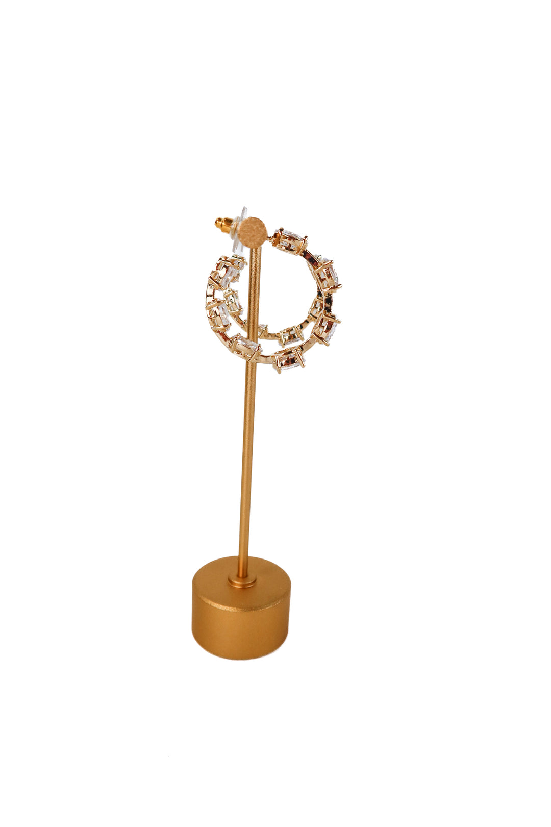 baublebar gold crystal hoop earrings (retail $48)