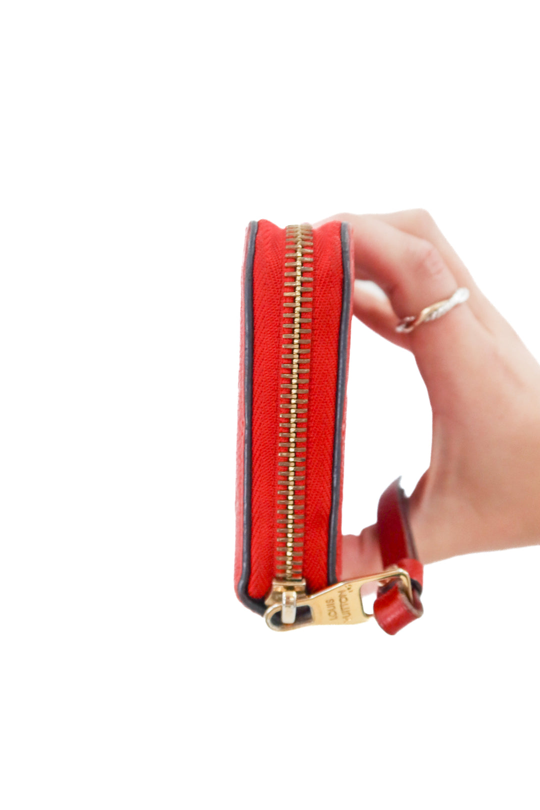 Louis Vuitton Red Monogram Empreinte Zippy Wallet (retail $1,170)