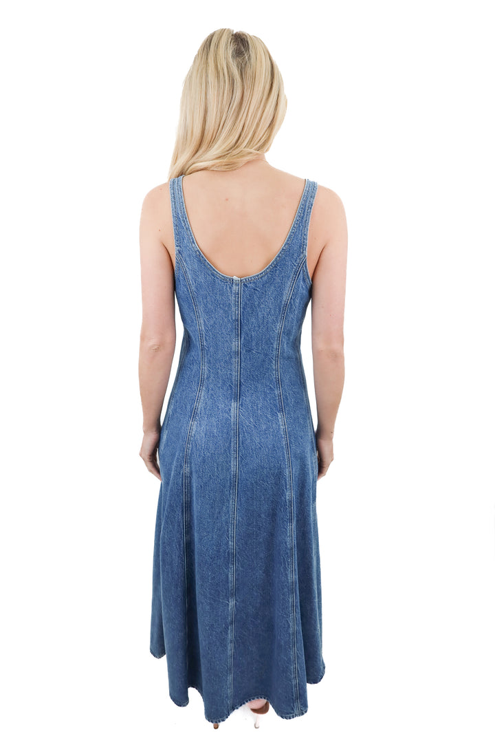 citizens of humanity denim maxi dress (6; retail $328)