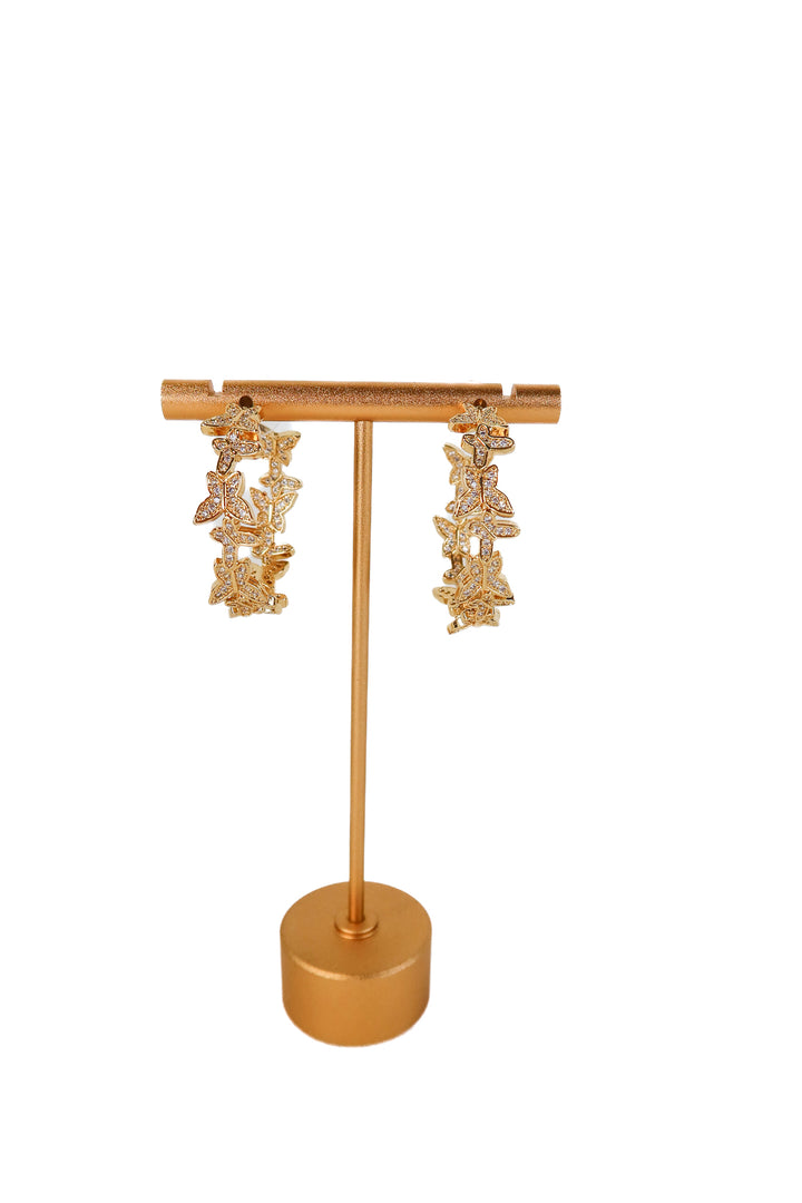 baublebar gold butterfly hoop earrings (retail $48)