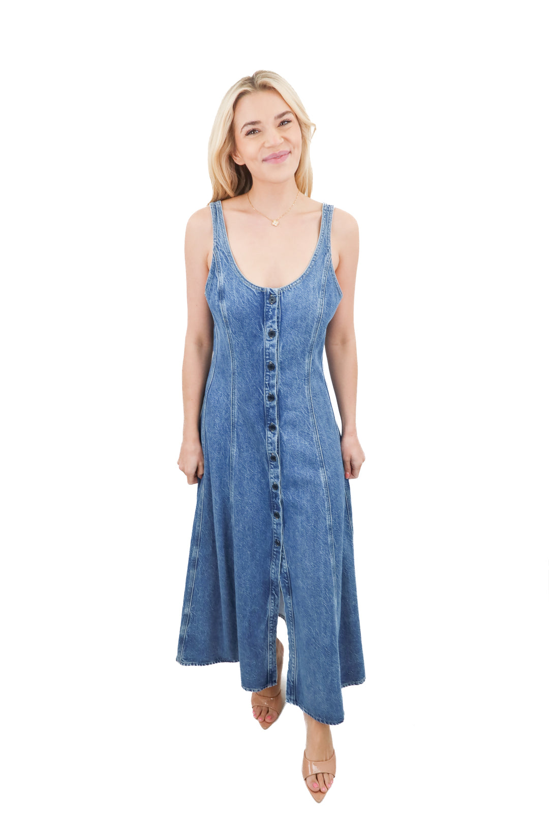citizens of humanity denim maxi dress (6; retail $328)