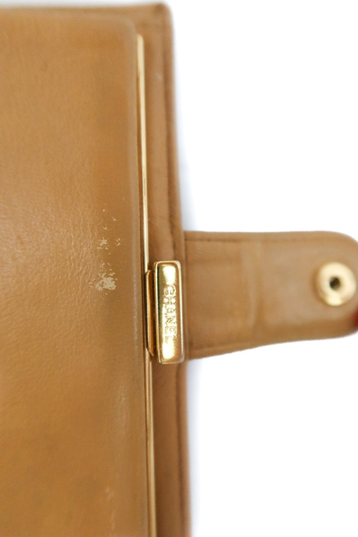 Chanel Caviar Tan Wallet (vintage)