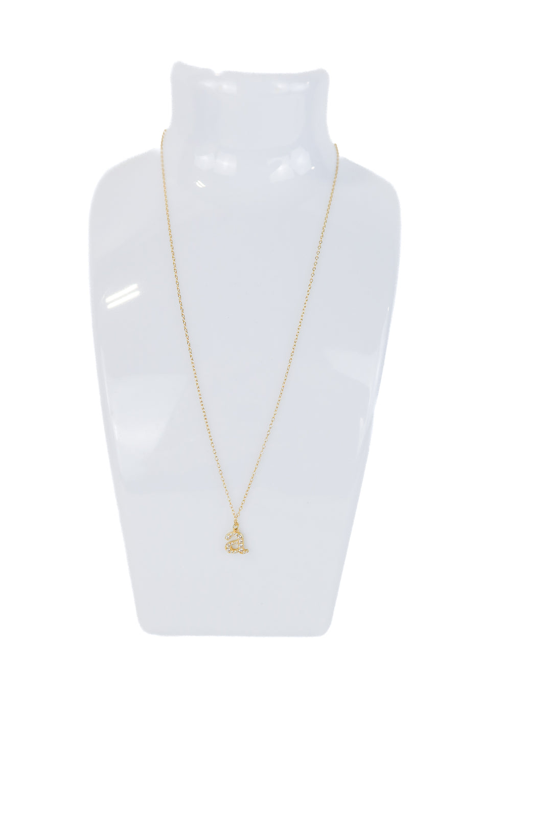 dainty a gold/crystal necklace