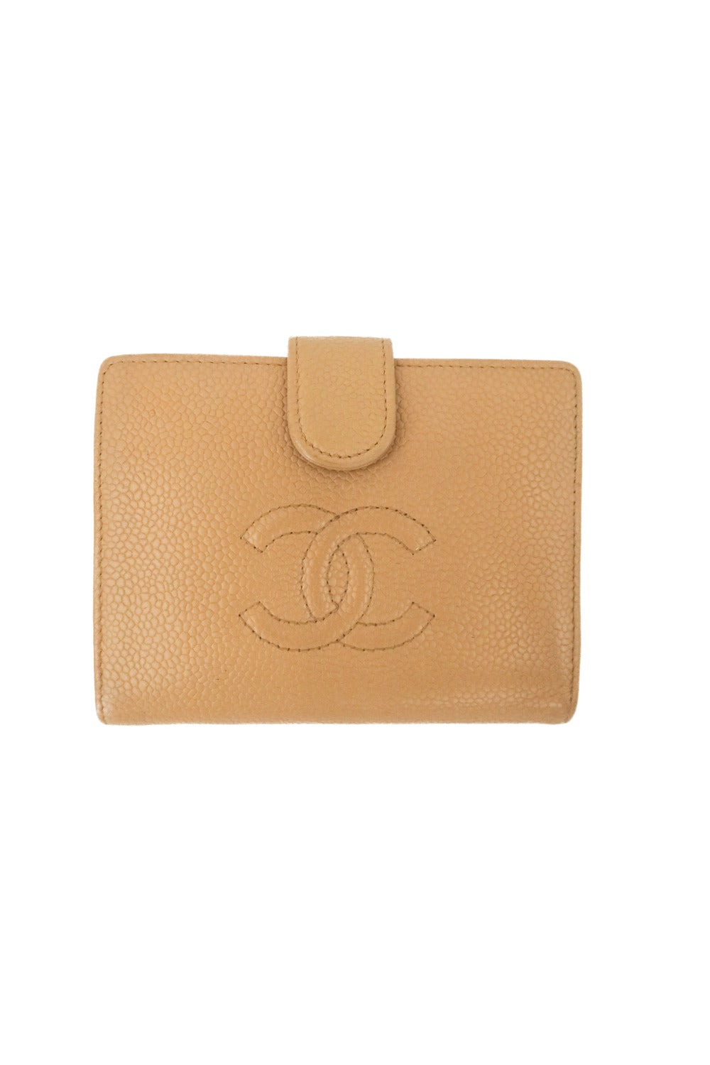 Chanel Caviar Tan Wallet (vintage)