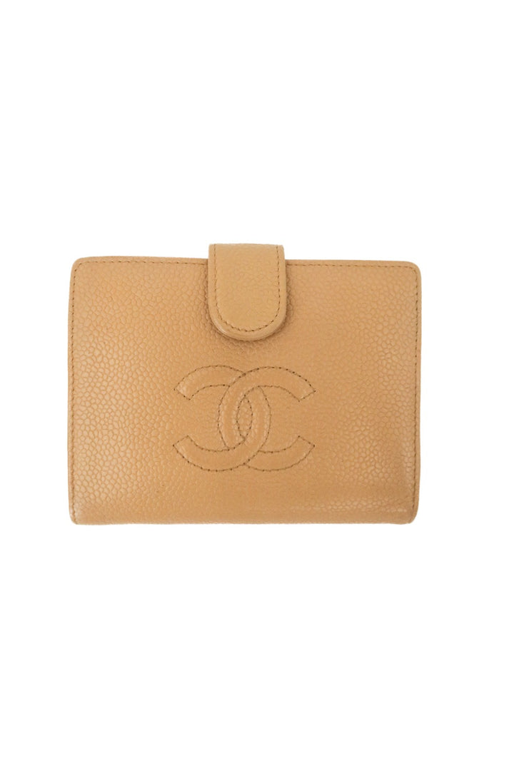 Chanel Caviar Tan Wallet (vintage)