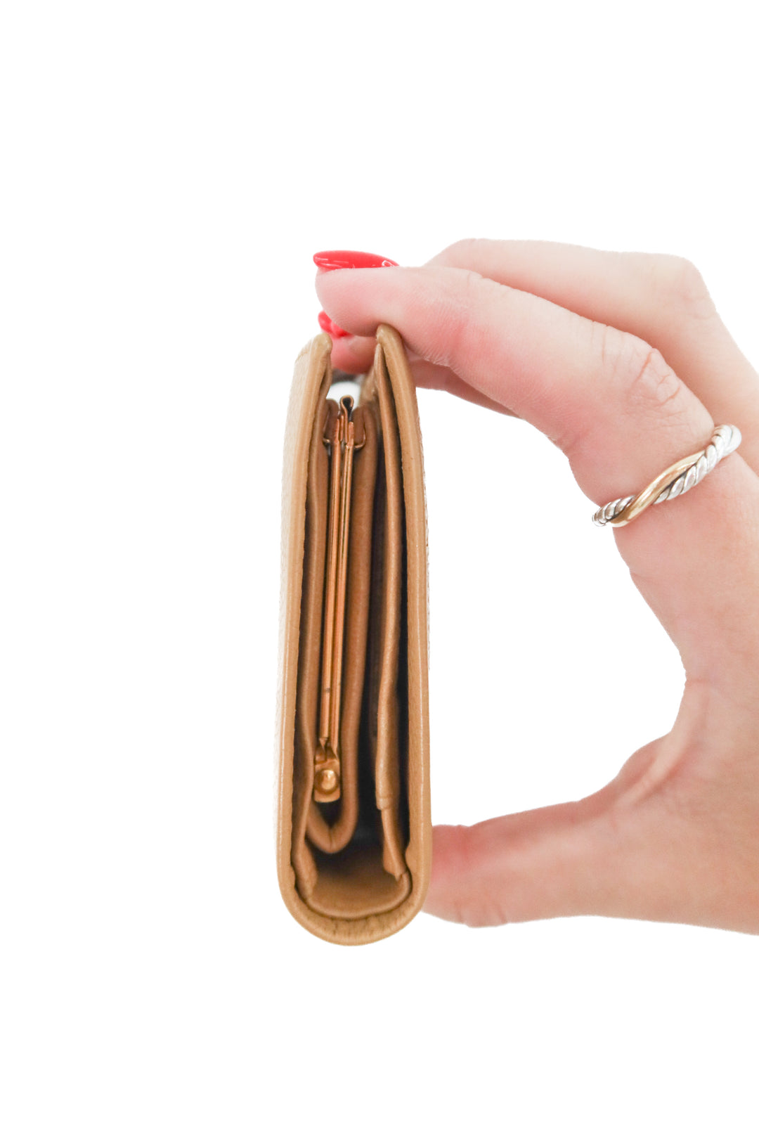 Chanel Caviar Tan Wallet (vintage)