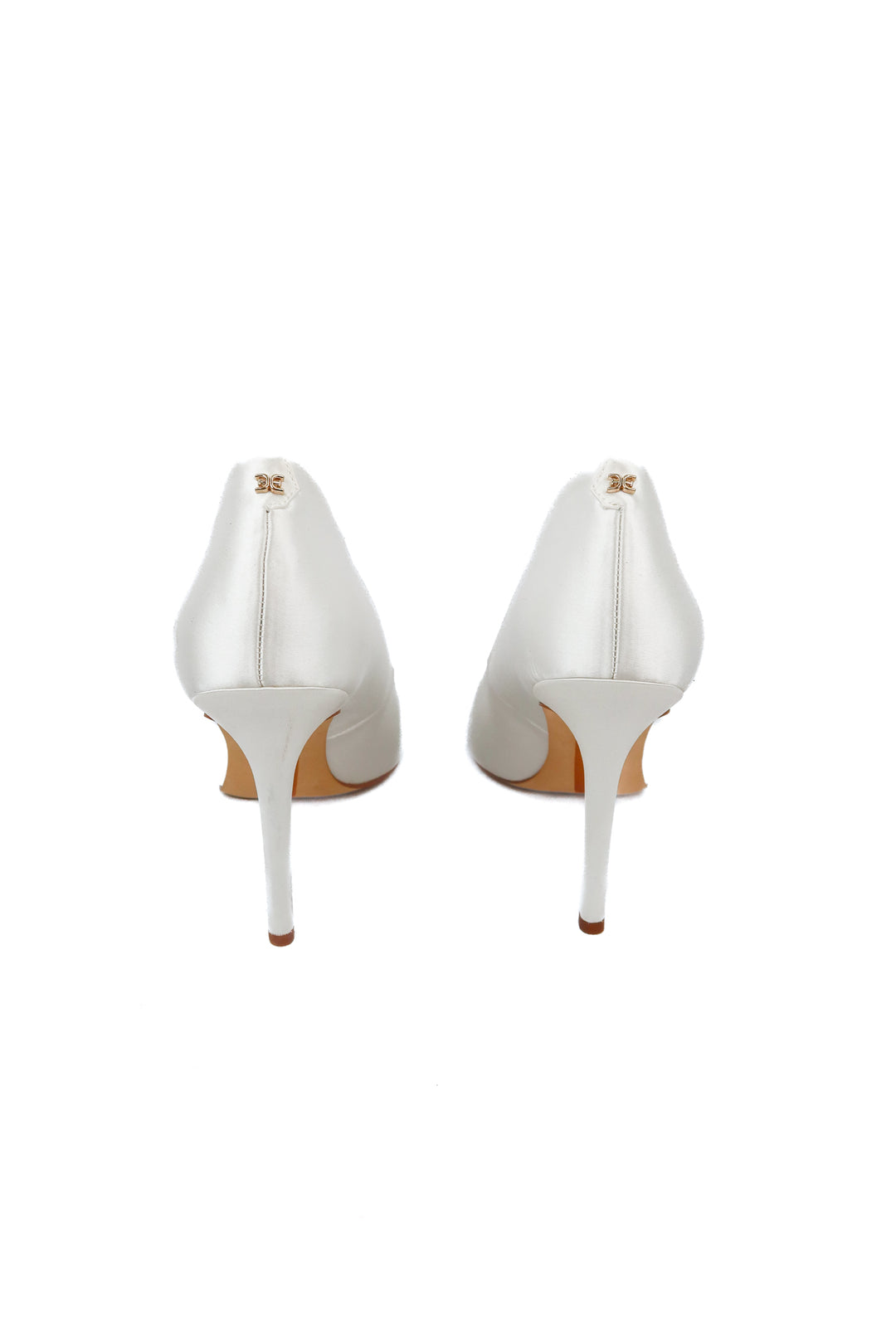 Sam Edelman satin white heels (8.5; retail $150)