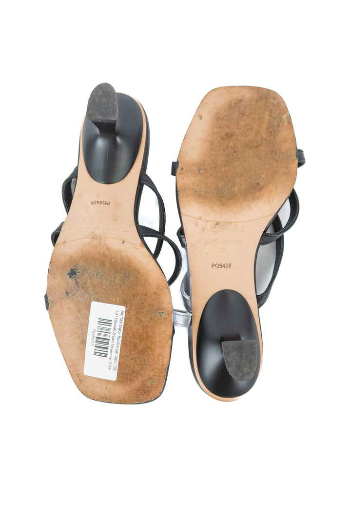 Alohas black buckle sandals (39)