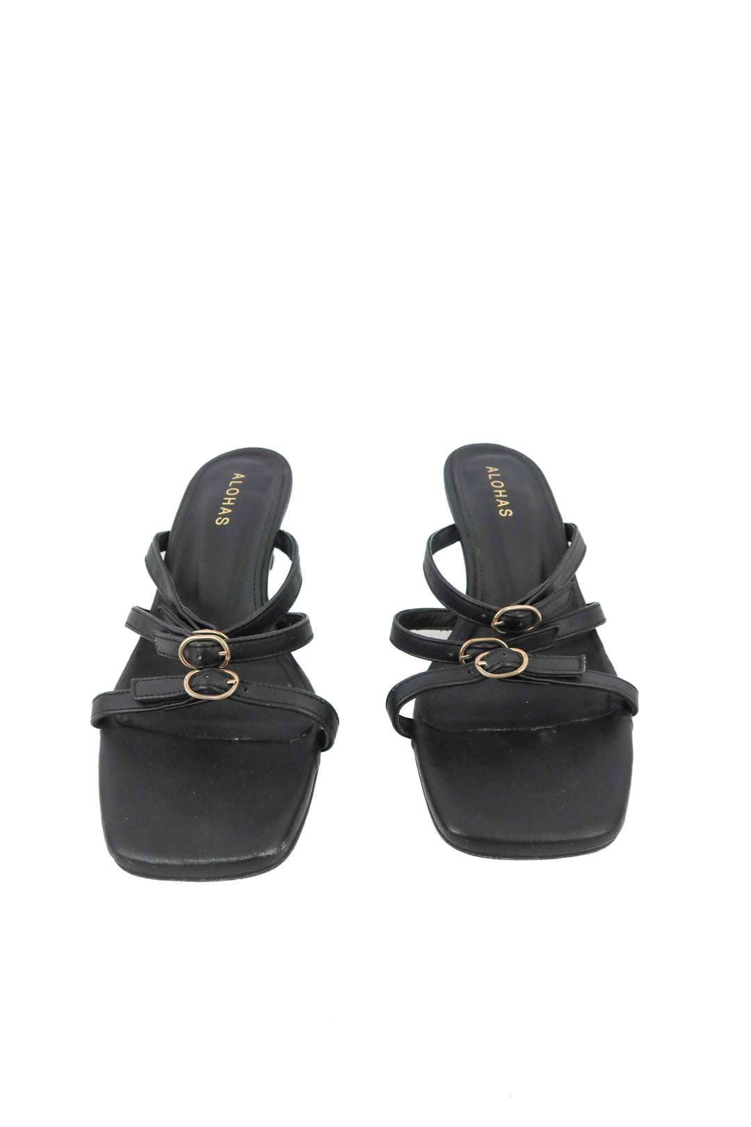 Alohas black buckle sandals (39)