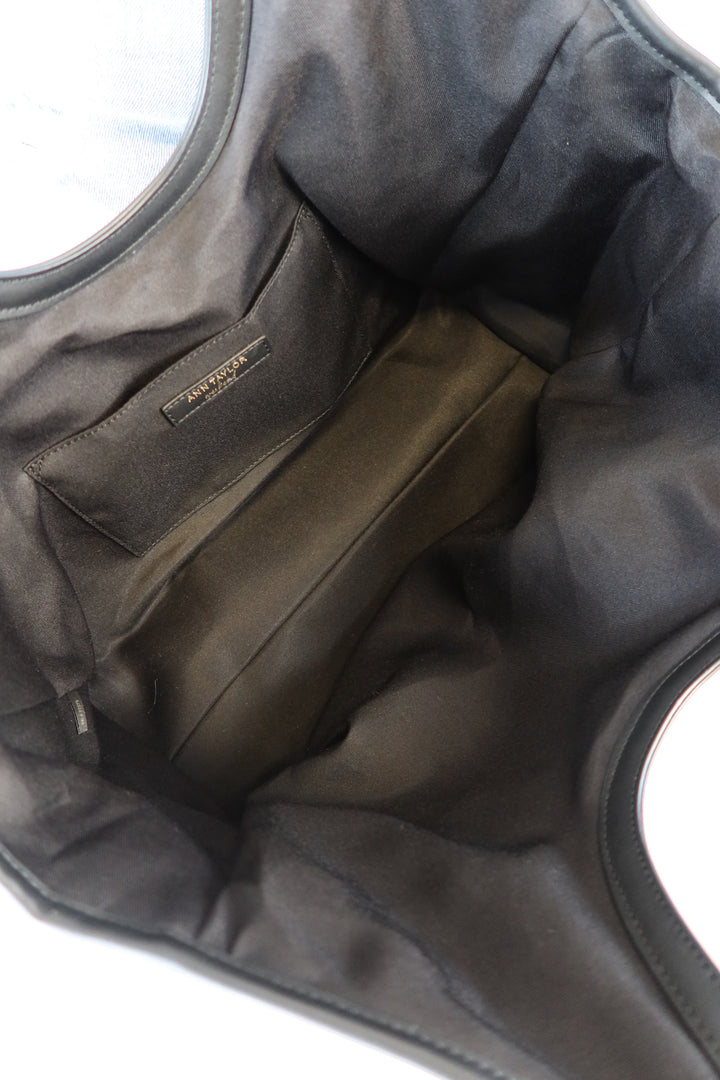 Ann Taylor Black Quilted Tote Bag (retail $112)