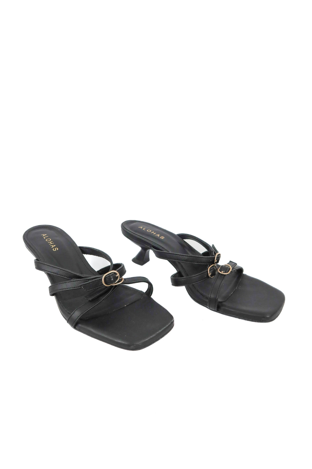 Alohas black buckle sandals (39)