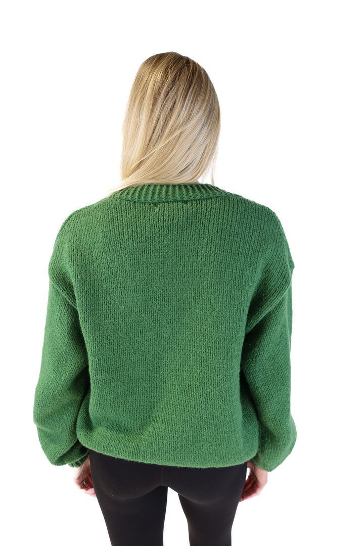Eye candy green floral cardigan (o/s)