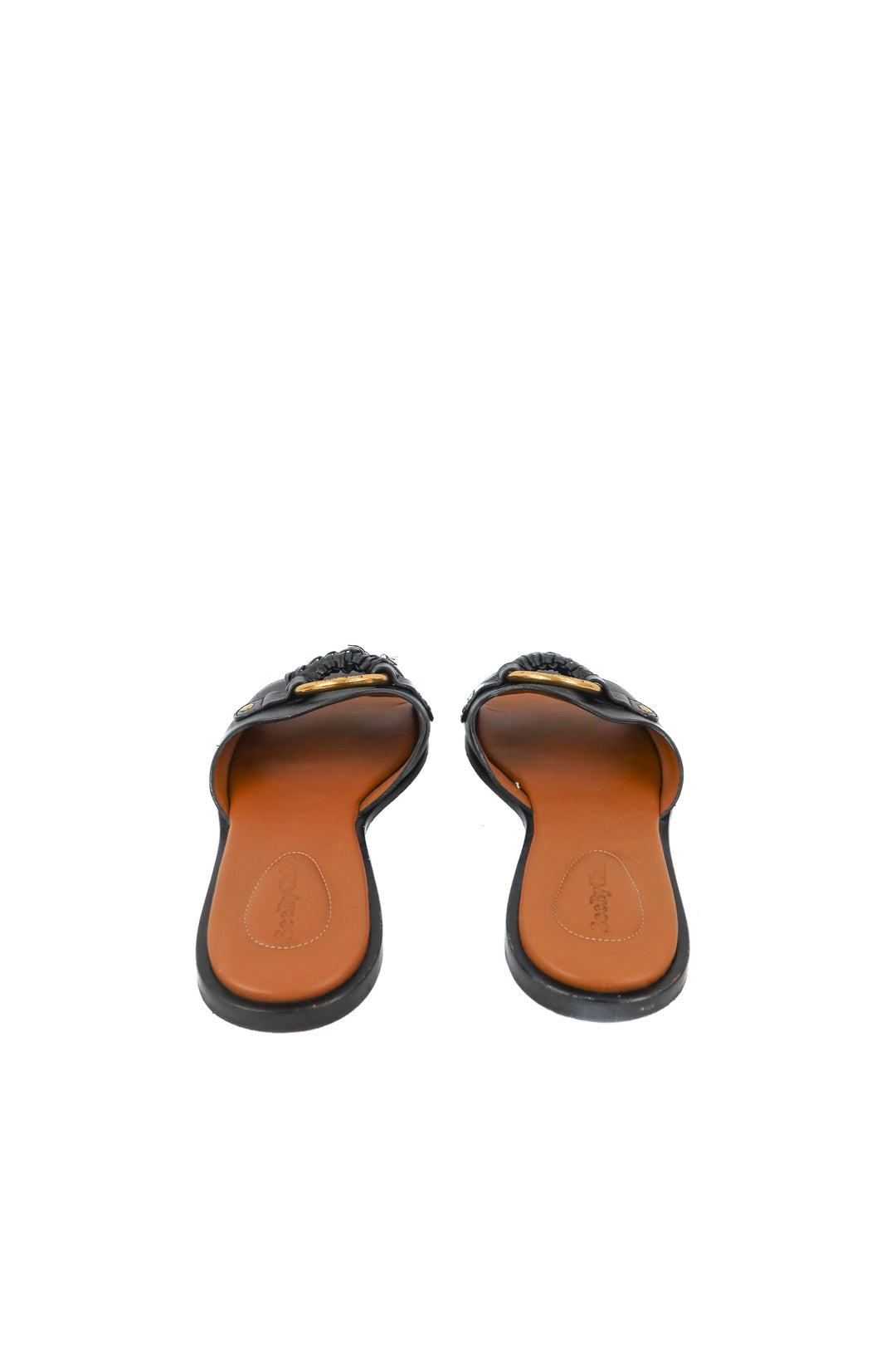 See by Chloe black sandals (39; retail $275)