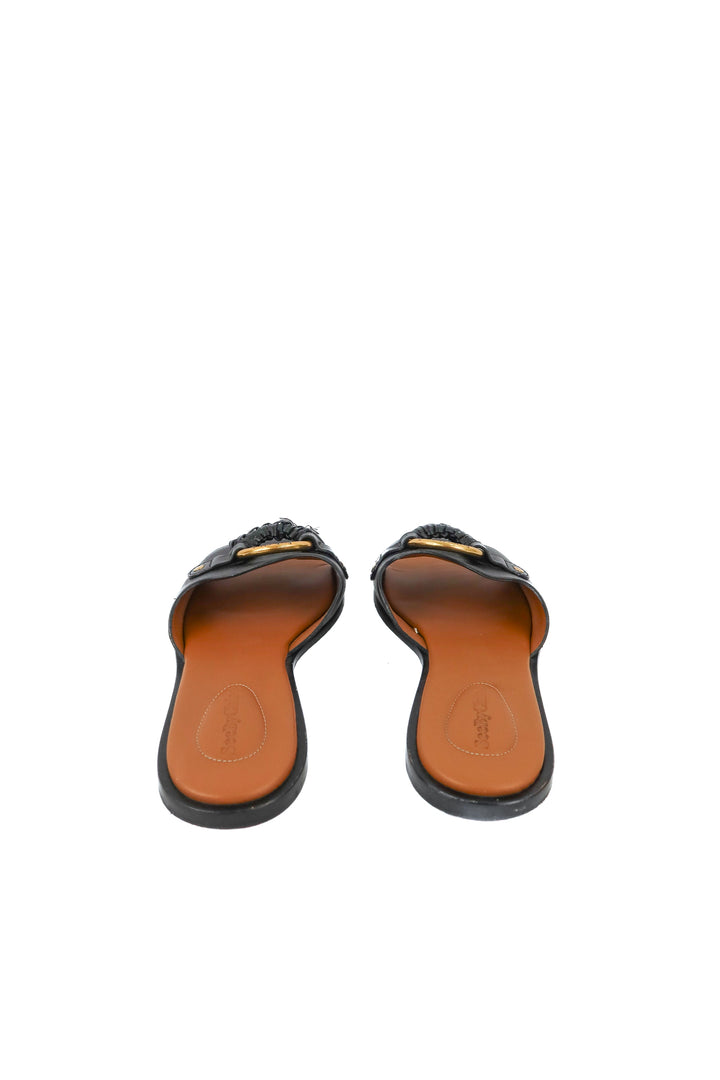See by Chloe black sandals (39; retail $275)