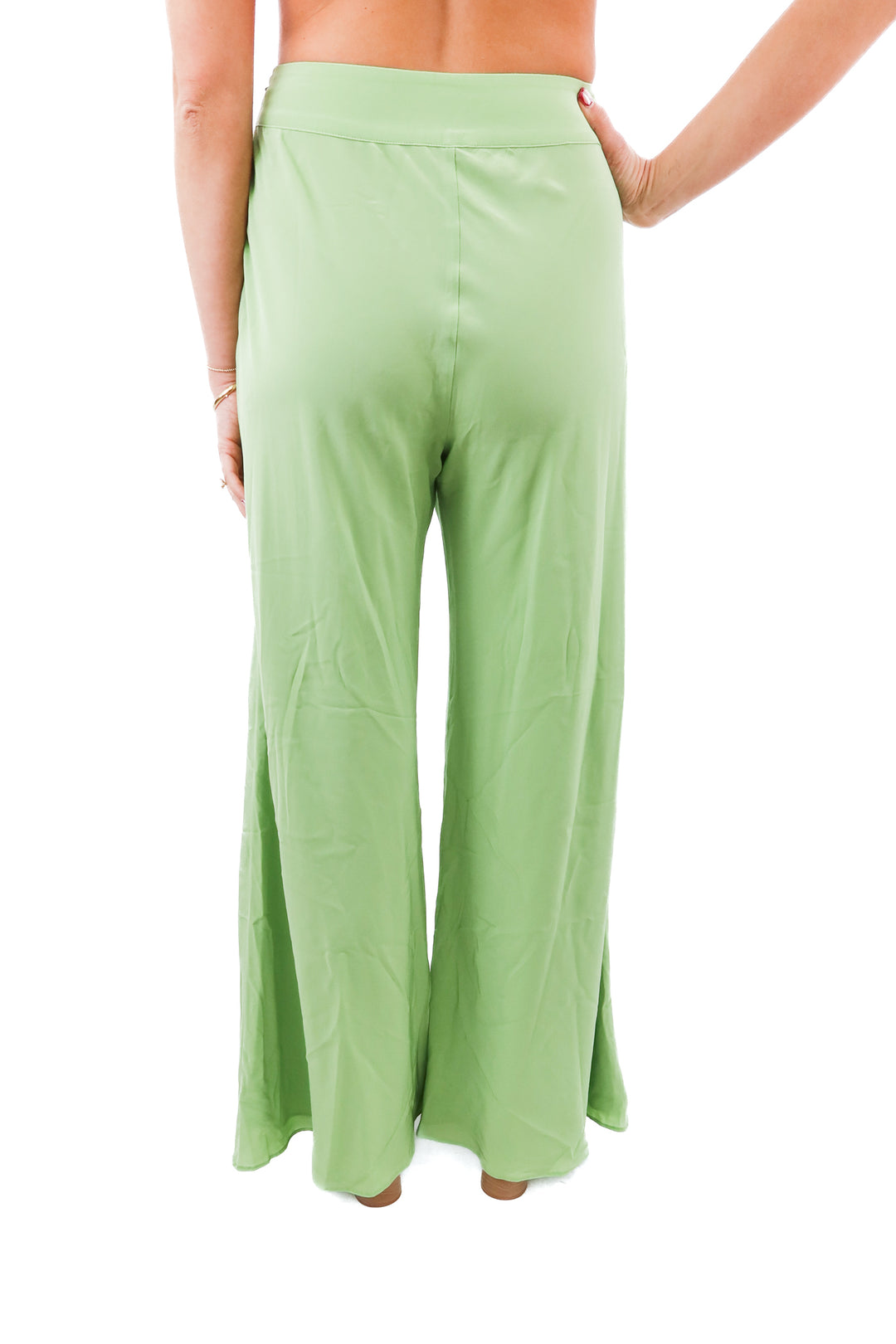 cult gaia pistachio crepe pants (s)