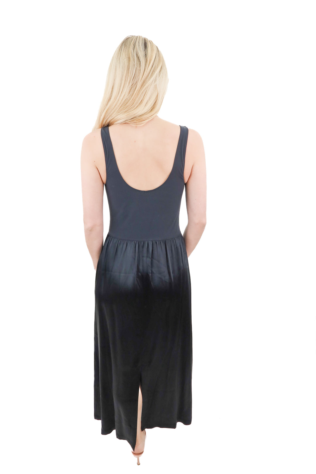 paris atelier black satin maxi dress (6)