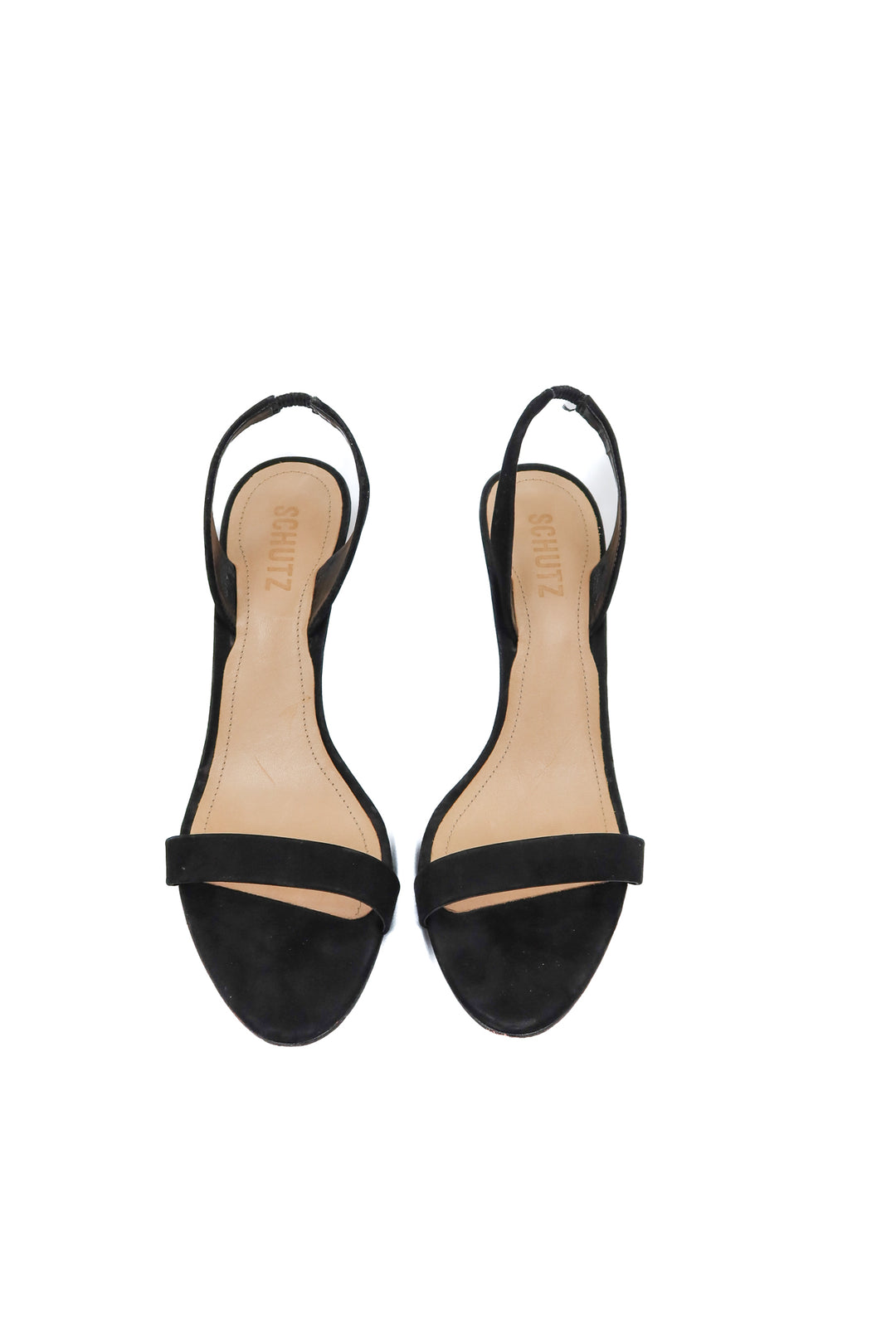Schutz black suede heel (8.5)