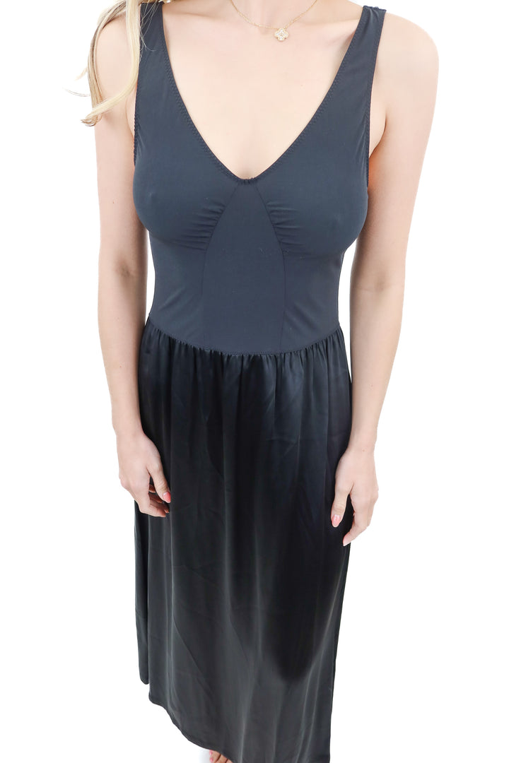 paris atelier black satin maxi dress (6)
