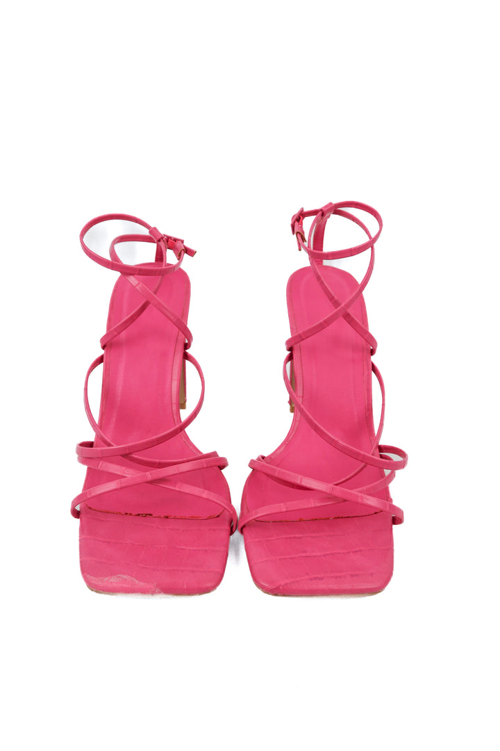 Billini pink strappy heels (8)