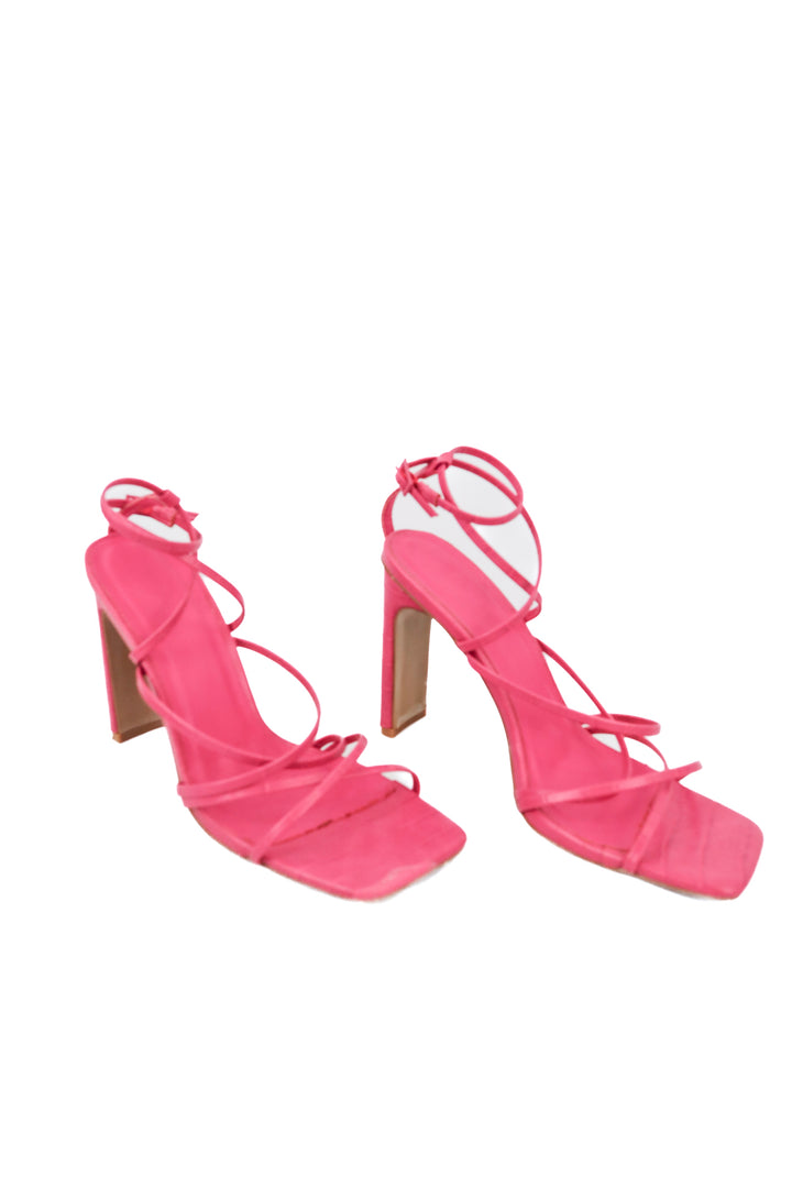Billini pink strappy heels (8)