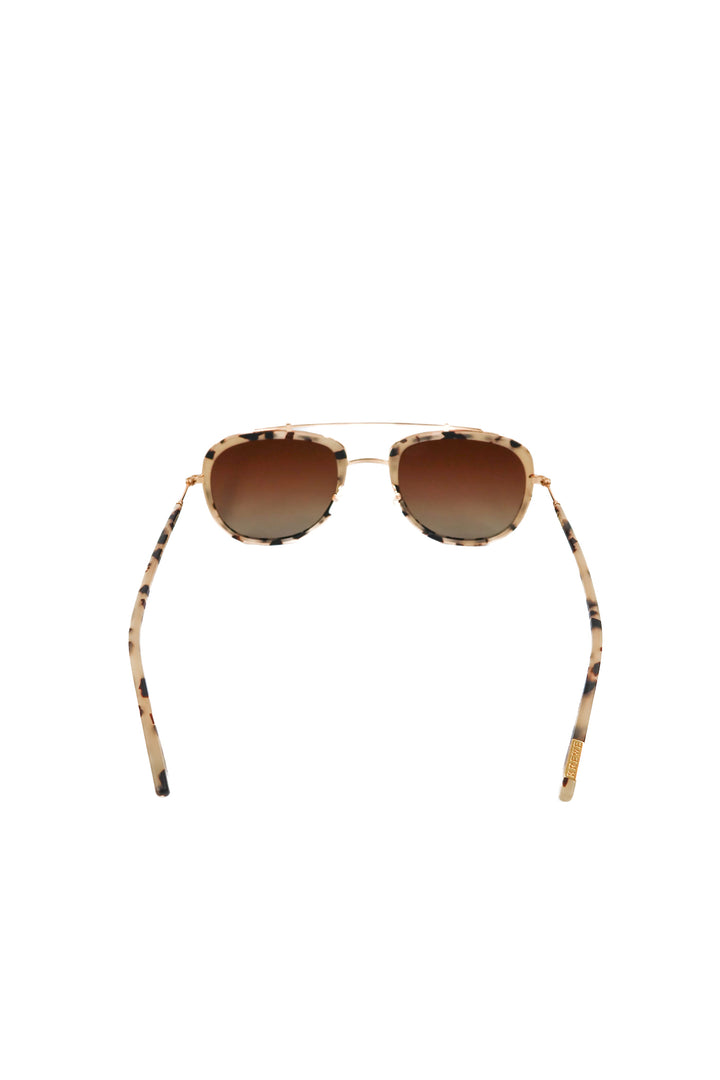 Krewe round tortise aviator sunglasses (retail $365)