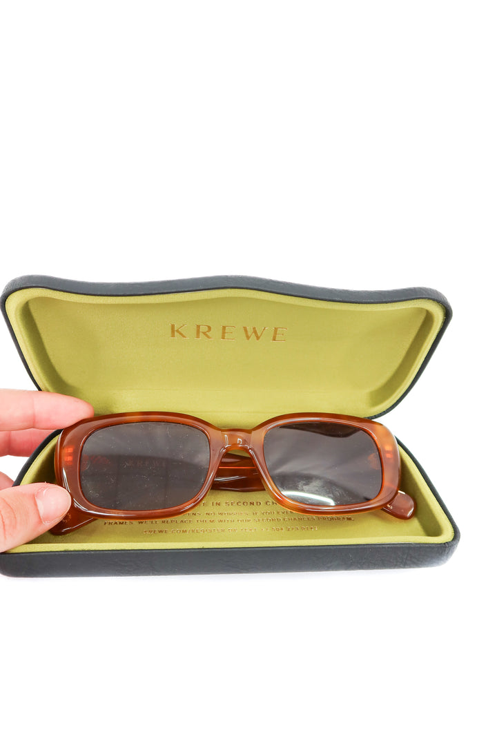 Krewe orange tortoise sunglasses (retail $295)