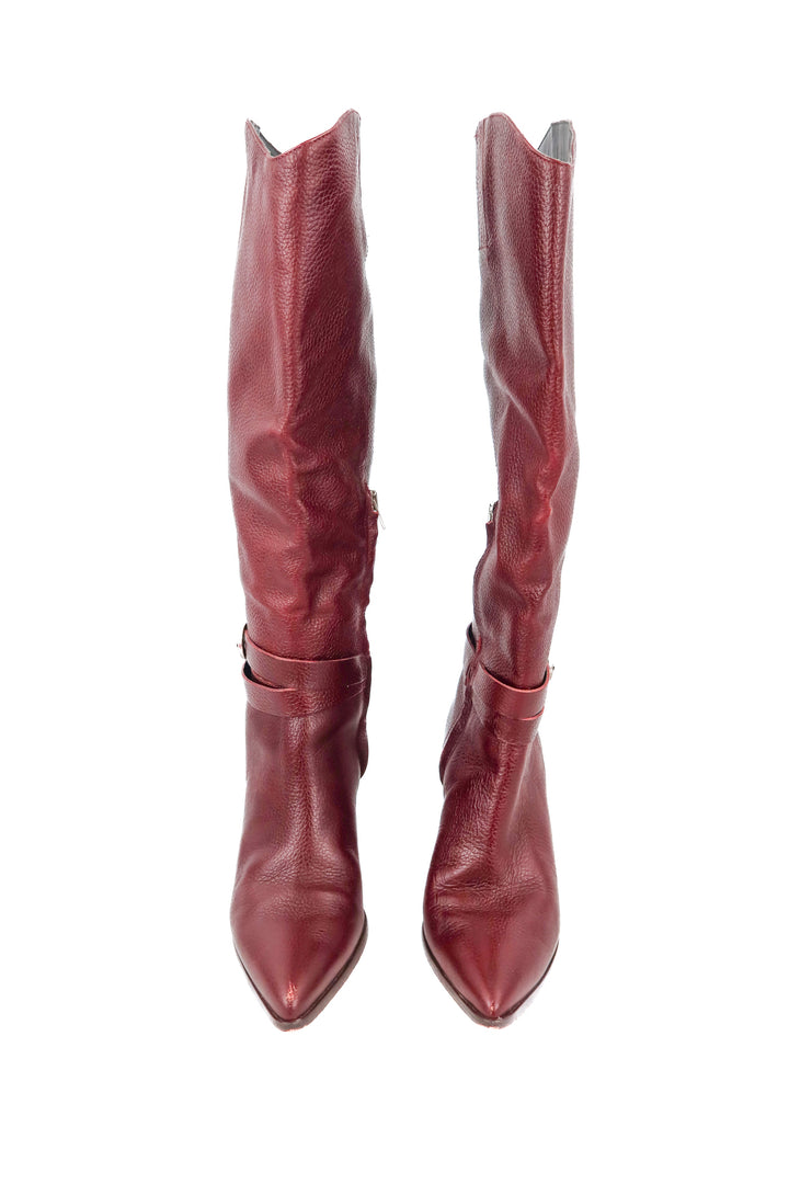 Dolce Vita Burgundy tall boots (8.5; retail $150)