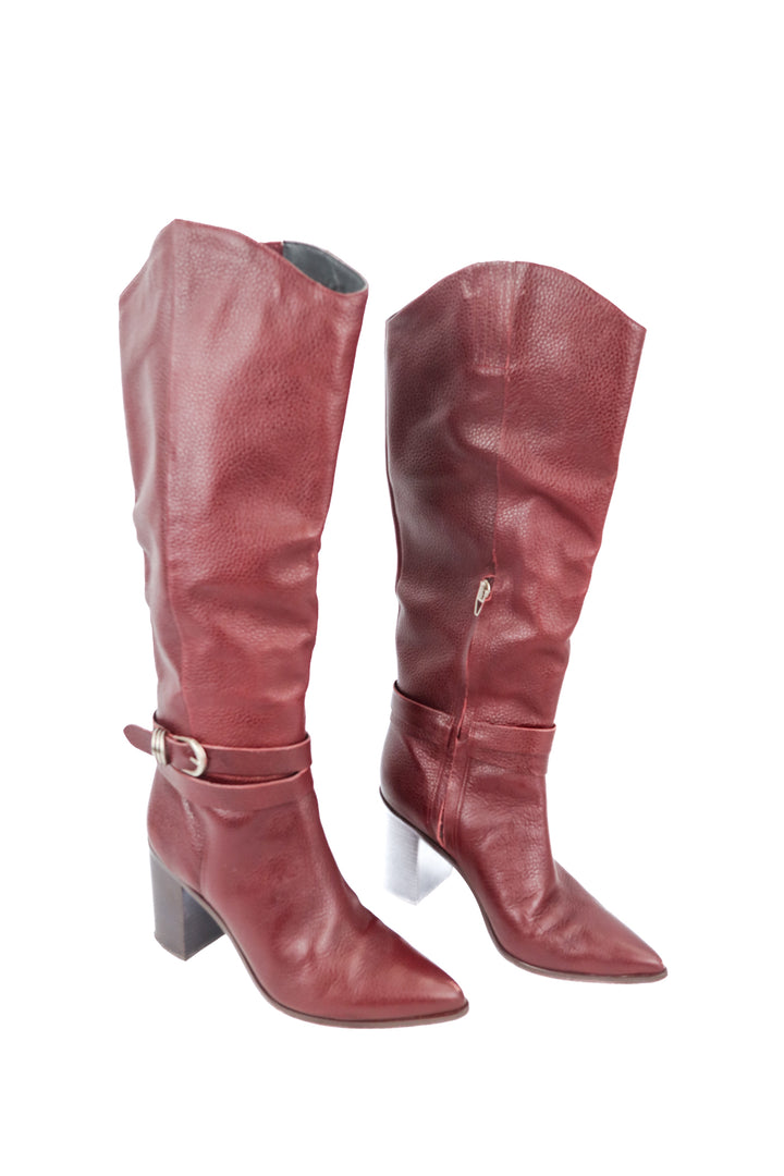 Dolce Vita Burgundy tall boots (8.5; retail $150)