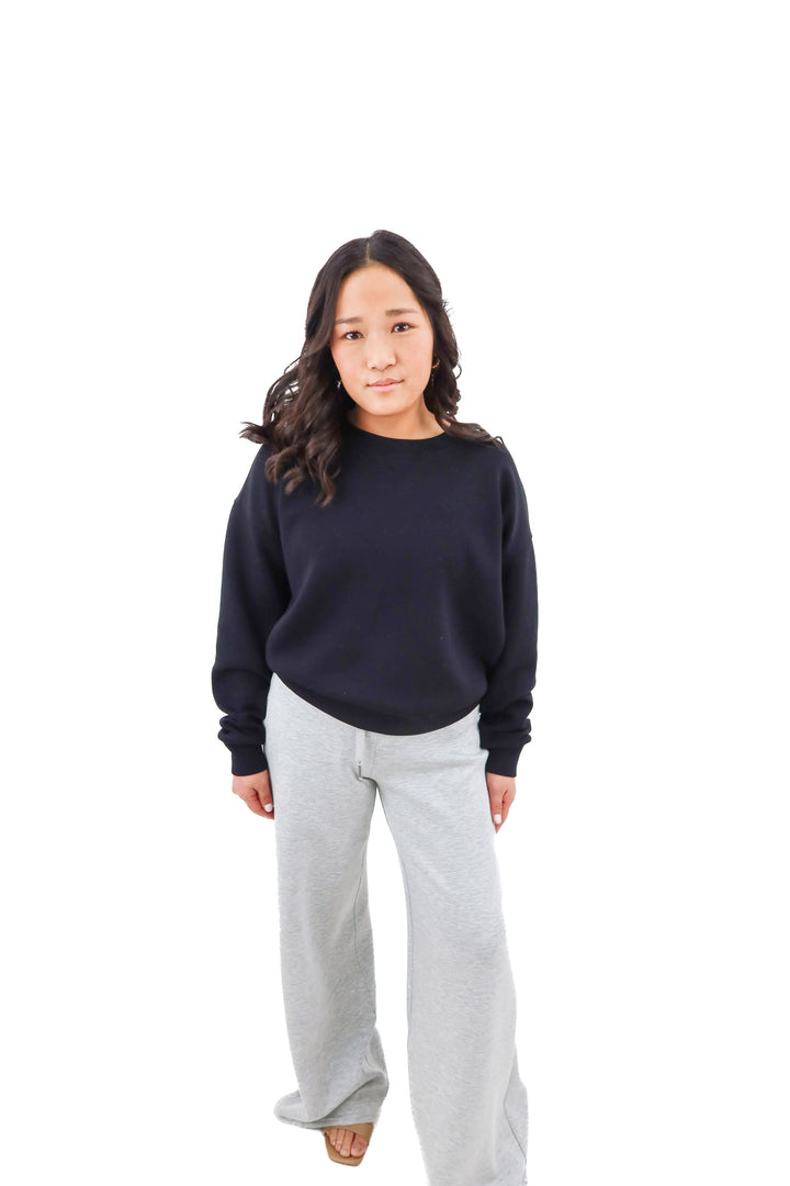 Spanx black crew neck sweatshirt (xs)