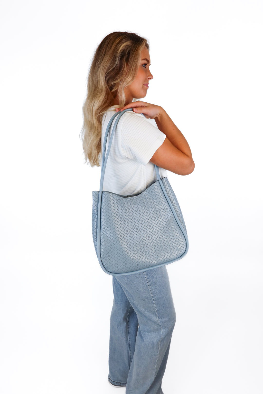 Melie Bianco blue shoulder bag NWOT; retails for $120