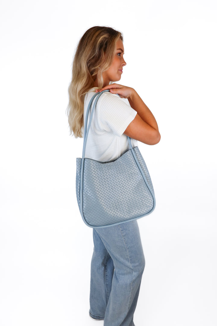 Melie Bianco blue shoulder bag NWOT; retails for $120
