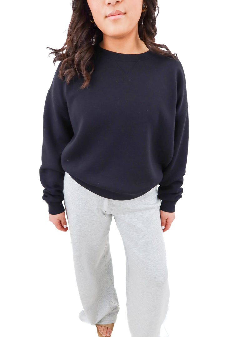 Spanx black crew neck sweatshirt (xs)