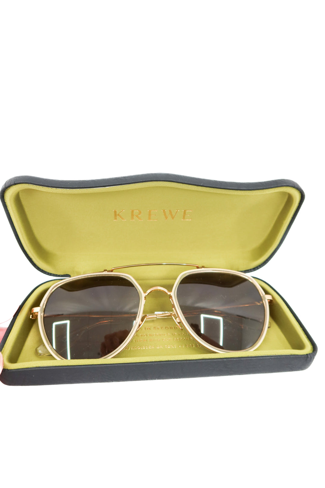 Krewe round aviator sunglasses (retail $315)