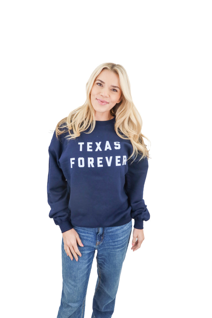 texas forever navy crewneck (m)