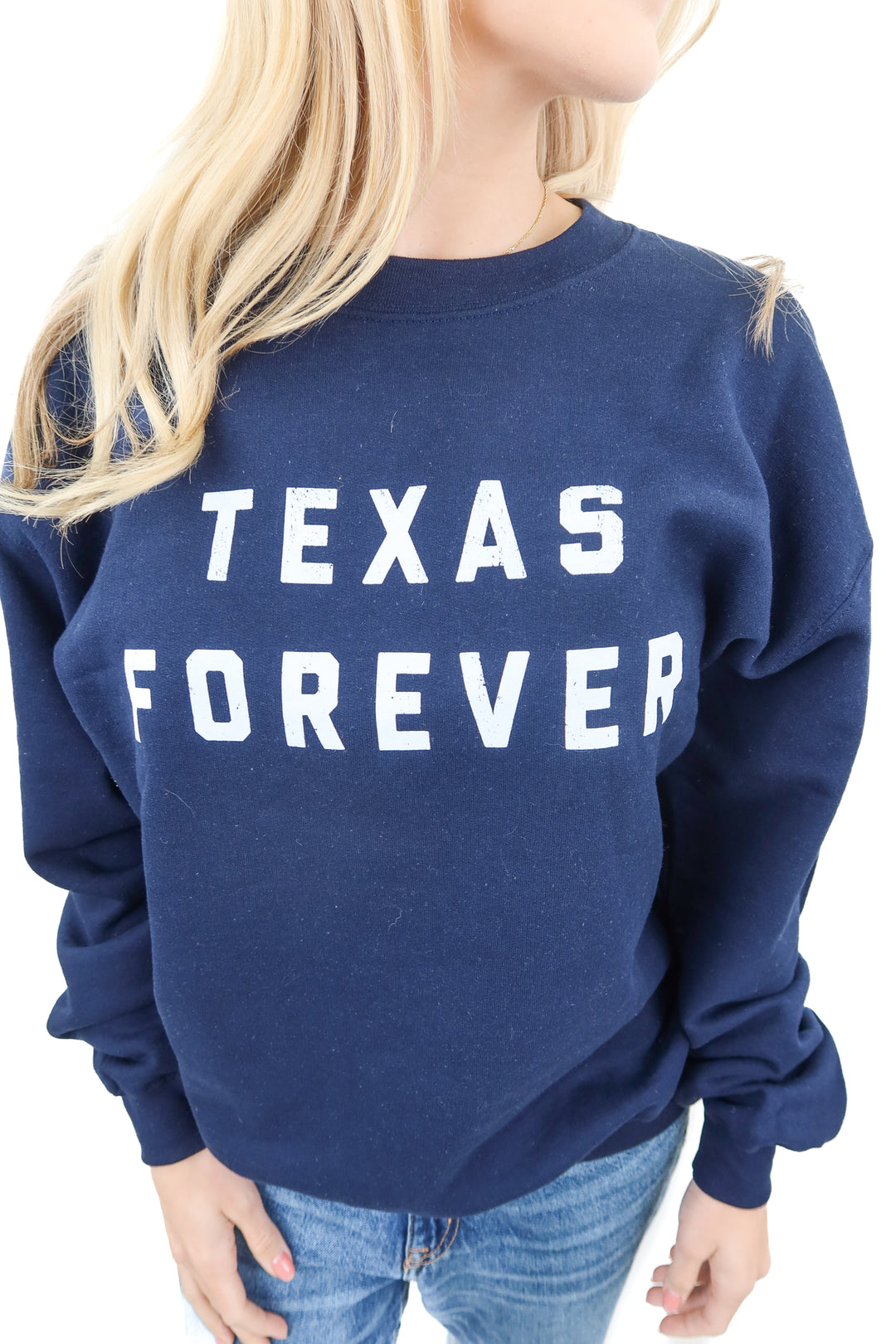 texas forever navy crewneck (m)