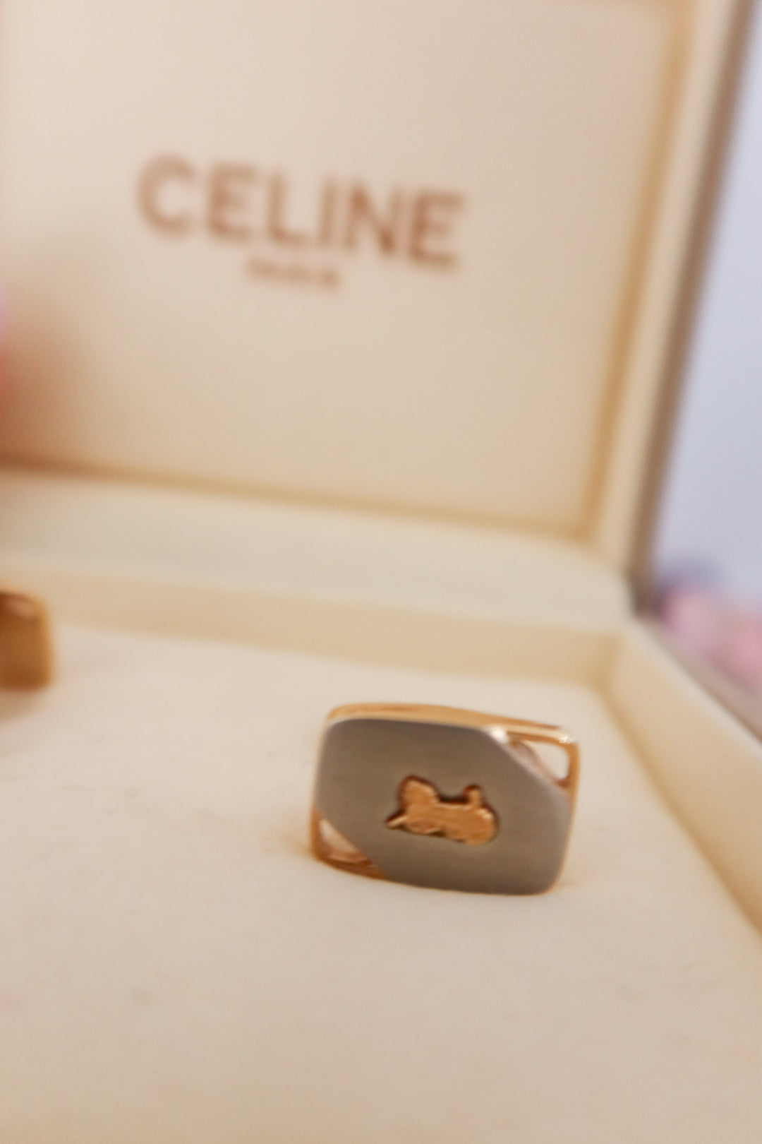 Celine gold and silver cufflinks (vintage)